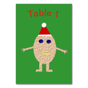 Numéro De Table Drôle OEuf de Noël personnalisé nappe