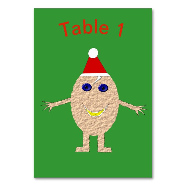 Numéro De Table Drôle OEuf de Noël personnalisé nappe (Par défaut)