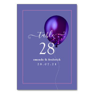 Numéro de table du ballon Confetti