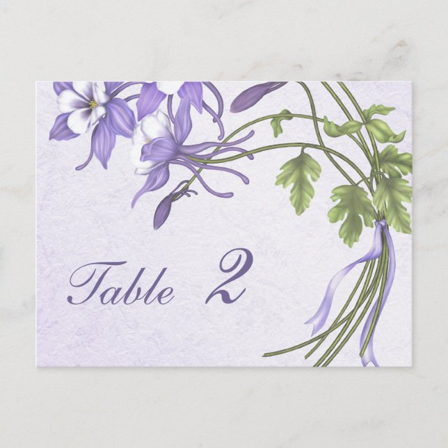 Numéro de table du bouquet de colonne (carte posta (Devant)