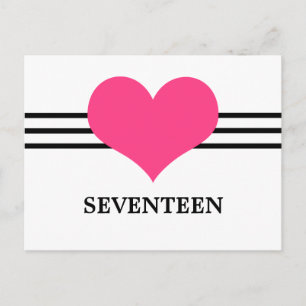 Numéro de table du coeur de la morue Carte postale