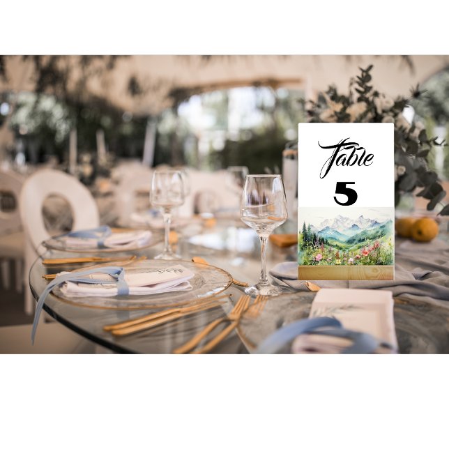 numéro de table du fleur sauvage de montagne (Créateur téléchargé)