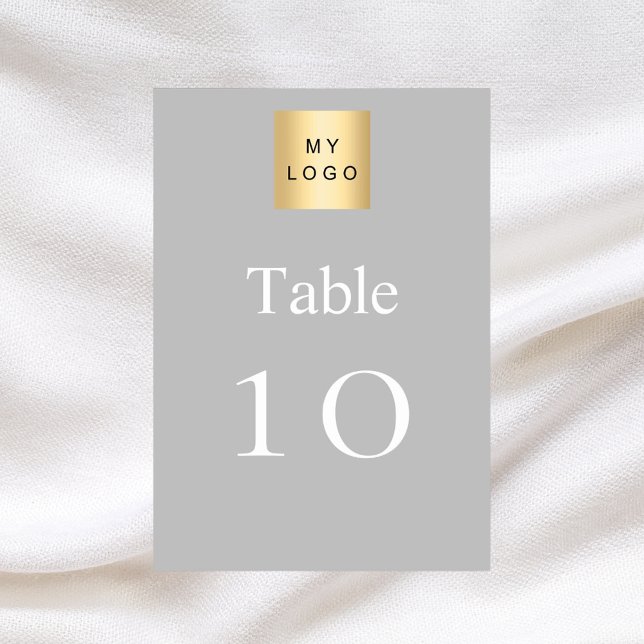 Numéro de table du logo de l'entreprise blanche en (Créateur téléchargé)