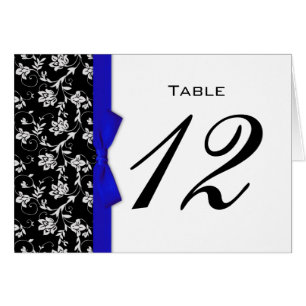 Numéro de table du Mariage Bleu Bow