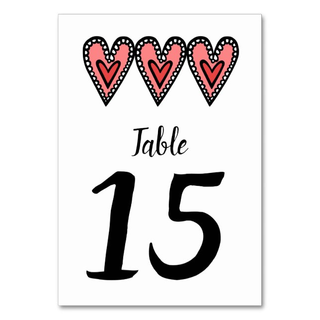 Numéro de table du Mariage de coeur d'amour person (Par défaut)