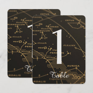 Numéro de table du Mariage de constellation d'or e