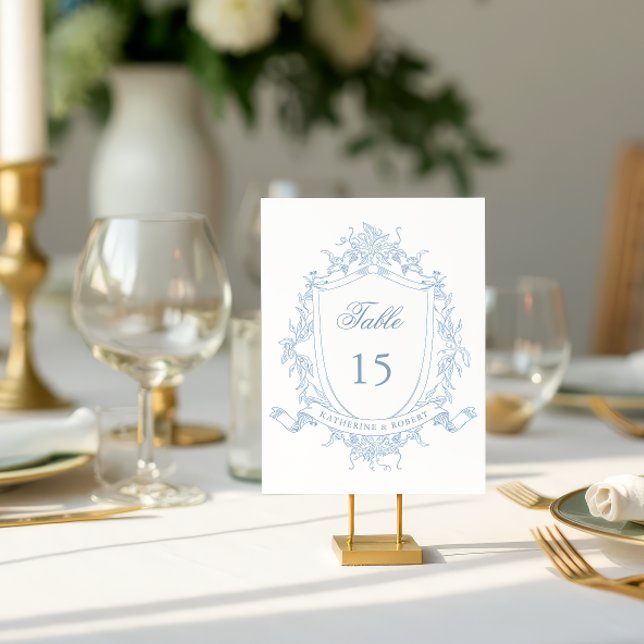 Numéro de table du Mariage de crête florale classi (Créateur téléchargé)