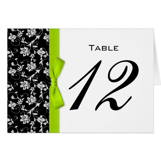 Numéro de table du Mariage de la chaux (Devant horizontal)