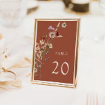 Numéro de table du Mariage en terre cuite<br><div class="desc">Numéros de table Mariage en terre cuite. Cette carte de table de mariage élégante et élégante propose de magnifiques fleurs sauvages aquarellés peints à la main, disposés comme un joli bouquet parfait pour le printemps, l'été ou les mariages de automne. Trouvez les articles correspondants dans la Collection de Mariages Fleurs...</div>
