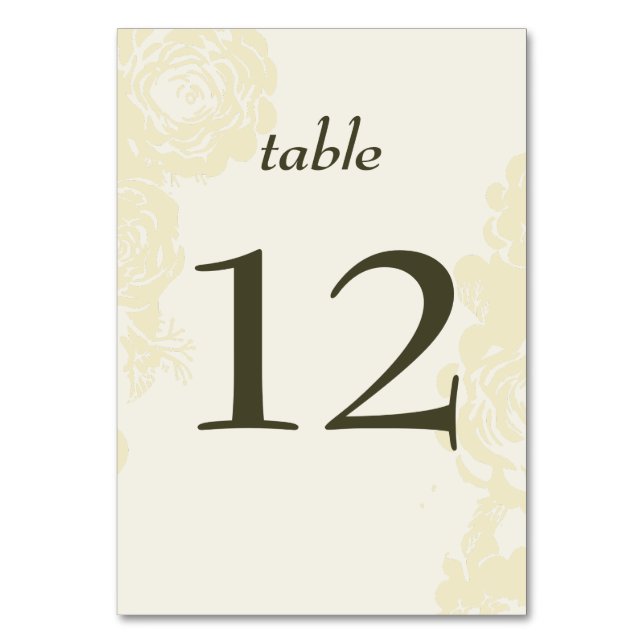 Numéro de table du Mariage Gold Blooms (Par défaut)