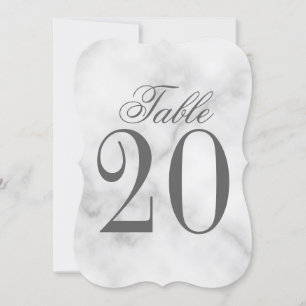 Numéro de table du Mariage Marbre blanc