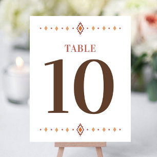 Numéro de table du Mariage occidental