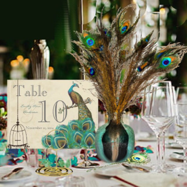 Numéro de table du Mariage Peacock (Créateur téléchargé)