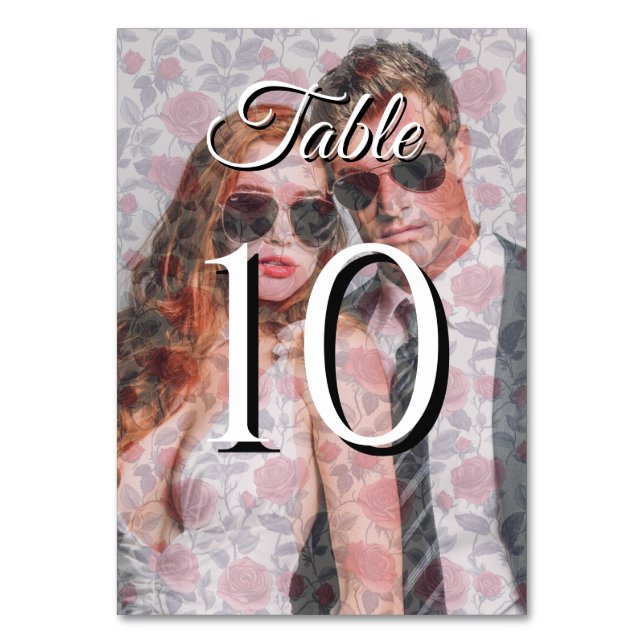 Numéro de table du Mariage Rose mignon (Par défaut)