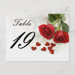 Numéro de table du rose mariage