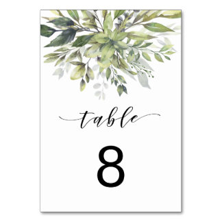 Numéro De Table Dusty Green Eucalytus