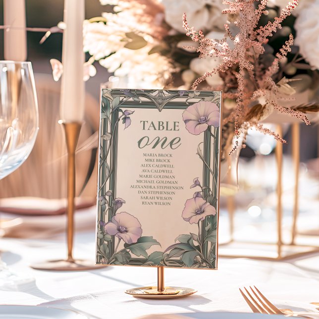 Numéro De Table Dusty Lavender Frame mariage (Créateur téléchargé)