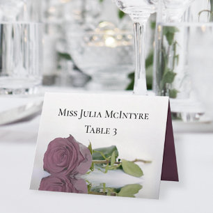Numéro De Table Dusty Mauve Rose Wedding DIY Fold Place Card