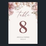 Numéro De Table Dusty Pink Cream Elegant Magnolia Floral Wedding<br><div class="desc">Elegant wedding table number card featuring Dusty Pink and Cream Magnolia watercolor florals in a refined,  romantic style. Designed to coordinate beautifully with matching invitations,  menus,  and place cards from the same wedding stationery suite. Display on reception tables to create a cohesive and graceful look throughout your celebration.</div>