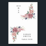Numéro De Table Dusty Pink Floral Wedding Place Cards<br><div class="desc">Elegant dusty pink floral wedding place cards with romantic watercolor roses. Guide your guests with refined elegance using these Dusty Pink Floral Wedding Place Cards, designed with soft watercolor roses and delicate greenery in a timeless dusty pink palette. These place cards arrive flat for easy printing and packaging — simply...</div>