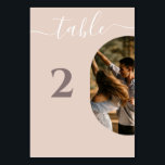Numéro De Table Dusty Rose Nous faisons minimaliste Mariage photo<br><div class="desc">Un numéro de table minimaliste moderne rose poussiéreux qui comprend votre propre photo encadrée par un ovale d'arc et le titre "table". Une façon simple de numéroter vos tables mariages un des meilleurs jours de votre vie. La configuration moderne de la typographie lui donne un style distinct. Des articles de...</div>