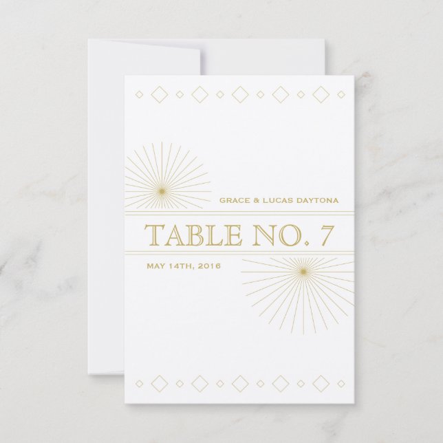 Numéro de table éclaté géométrique moderne (Devant)