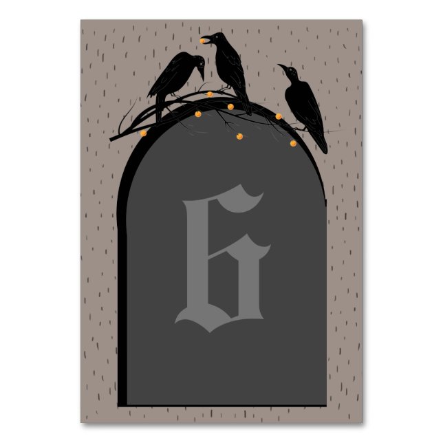 Numéro de table Éffrayant Halloween Black Ravens (Par défaut)