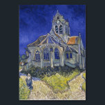 Numéro De Table Église à Auvers-sur-Oise par Vincent Van Gogh<br><div class="desc">L'église d'Auvers-sur-Oise, Vue de la Chevet par Vincent Van Gogh, huile sur toile 1890, est une peinture paysagère d'une ancienne cathédrale de style gothique massive à l'abside arrondie et au clocher haut d'une colline éclairée et herbacée dans un ciel bleu foncé et tourbillonnant. Au premier plan sur la route fourrée...</div>