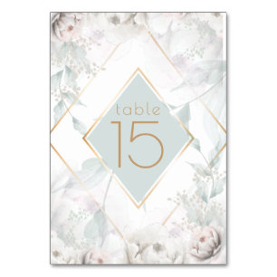 Numéro de table   Elégant Albâtre Aquarelle Peony