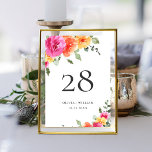 Numéro De Table Elégant Aquarelle rose clair Fleurs Mariage<br><div class="desc">Pour plus de personnalisation,  cliquez sur "Personnaliser ce modèle",  puis sur "Modifier à l'aide de l'outil de conception". Élégant éditable facile à utiliser modèles mariage,  plus d'articles disponibles dans le magasin (invitations,  rsvp,  cartes de remerciements,  papeterie & décoration). Si vous avez besoin d'aide ou d'articles correspondants,  veuillez me contacter.</div>