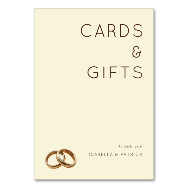 Numéro De Table Elegant Beige Rings (Par défaut)