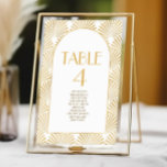 Numéro De Table Elégant Blanc Or Géométrique Mariage Art Déco<br><div class="desc">C'est un Elegant Blanc Géométrique Art Déco Mariage Numéro de table avec des noms!</div>