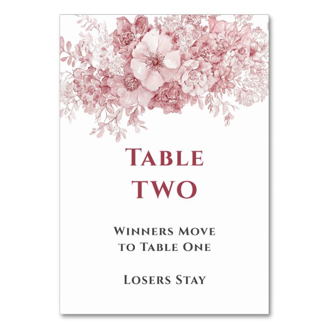 Numéro De Table Élégant Bouquet Bunco Table Deux (Par défaut)