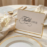 Numéro De Table Elegant Calligraphy Wedding Table Number<br><div class="desc">Chic Minimalistic Table Number Cards</div>