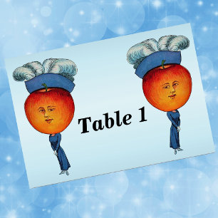 Numéro De Table Élégant Casquette de plume de la tête de pomme