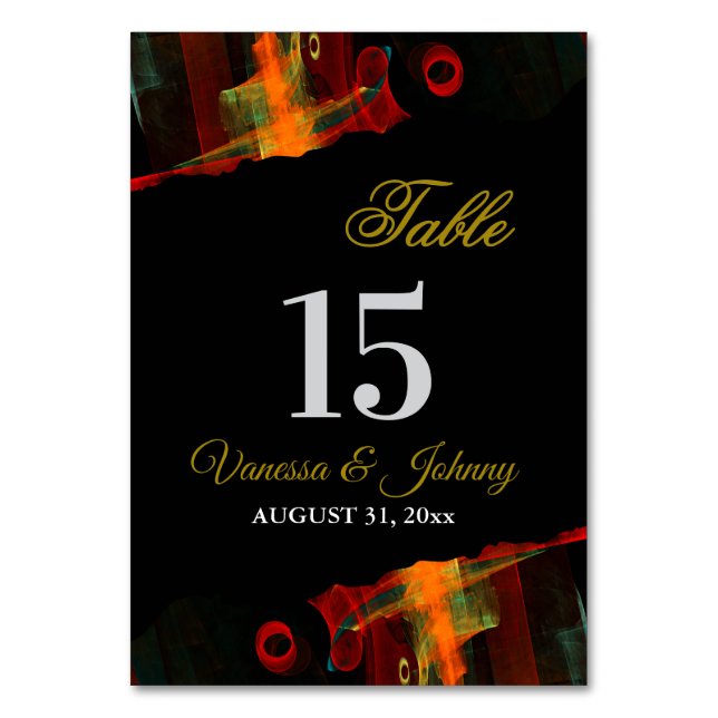 Numéro De Table Elegant Classic Modern Trendy Pattern #903 Wedding (Par défaut)