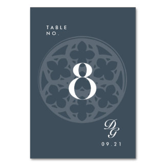 Numéro de table élégant classique cathédrale Orion