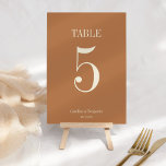 Numéro De Table Élégant classique en terre cuite Élégant Mariage s<br><div class="desc">Style classique typographie Elegant Simple Mariage Numéro de table en Terracotta</div>