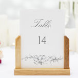 Numéro De Table Élégant classique Rococo Floral<br><div class="desc">Cette suite classique de décors historiques s'inspire des gravures du peintre Alexis Peyrotte,  datant du XVIIIe siècle,  avec du gris clair sur des feuilles blancs acanthus,  des parchemins ornés,  des fleurs et des feuilles. Cette collection est le complément parfait à un mariage élégant,  formel et romantique.</div>
