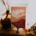 Numéro De Table Élégant désert | Terra Cotta Mariage personnalisé<br><div class="desc">Les numéros de table rehaussent le look de votre tablescape et mettent la touche finale sur votre journée spéciale. Impression de texte personnalisée des noms ou numéros de vos tables. L'impression recto verso est incluse dans le prix. Ajoutez votre libellé personnalisé à cette conception à l'aide des cases "Modifier ce...</div>