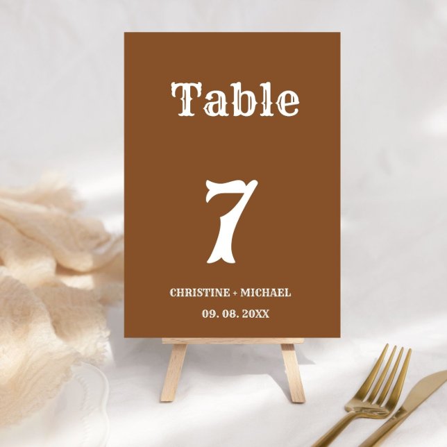 Numéro De Table Élégant et chic Boho Western Cowboy Mariage (Créateur téléchargé)