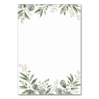 Numéro De Table Elegant Eucalyptus Botanical Wedding Table Number