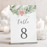 Numéro De Table Elégant Eucalyptus Feuille Mariage or vert<br><div class="desc">De beaux numéros de table mariage avec des eucalyptus aquarelles et des feuilles d'or. Un choix parfait pour les mariages du printemps et de l'été.</div>