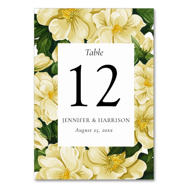 Numéro De Table Élégant, faire-part de mariage botanique (Par défaut)