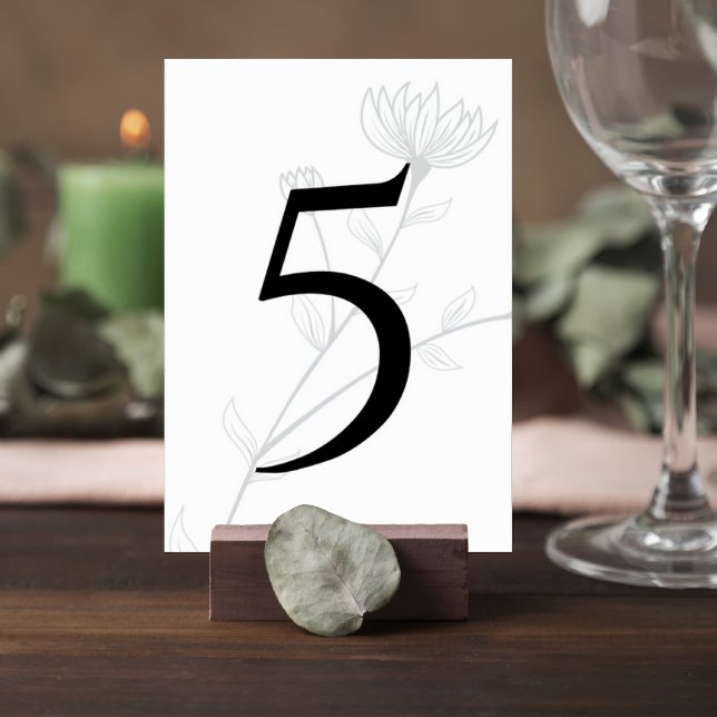 Numéro De Table Elegant Floral Wedding Table Number (Créateur téléchargé)