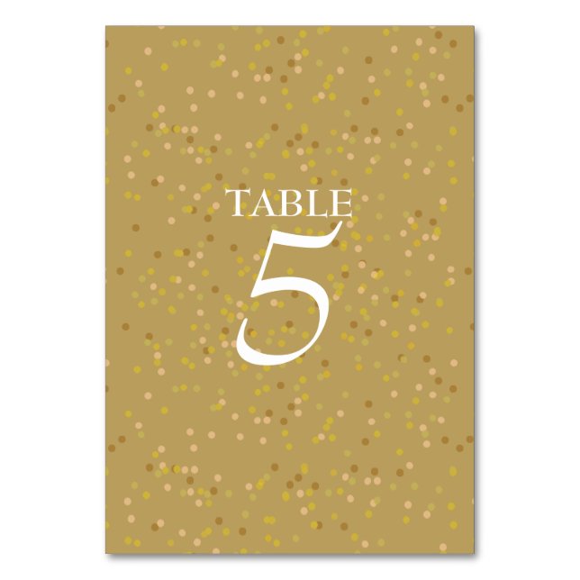 Numéro de table Elegant Gold Dust (Par défaut)