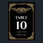 Numéro De Table Elegant gold Gothic Wedding Table number<br><div class="desc">Gothic Halloween Alternative Wedding Table Number</div>