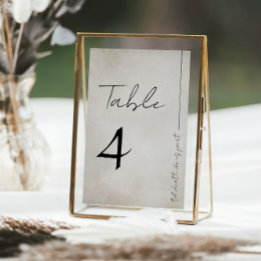 Numéro De Table Élégant gothique désorganisé