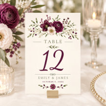 Élégant Mariage Botanique à la Prune et à l'Olive