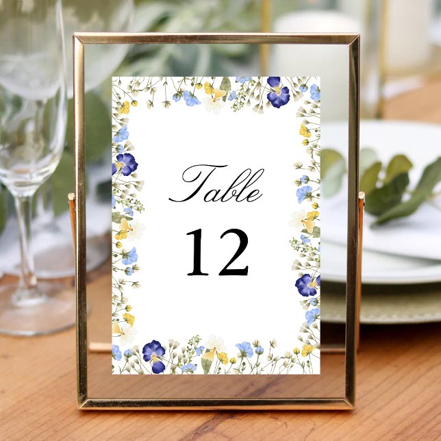 Numéro De Table Élégant Mariage d'aquarelle fleurie d'automne (Créateur téléchargé)